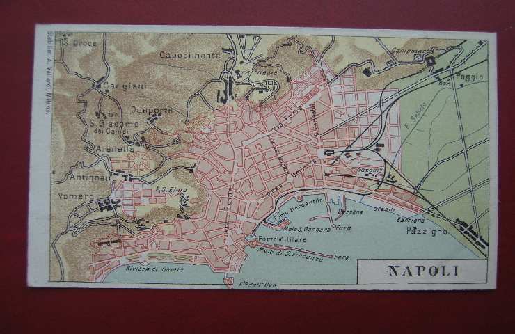Antica cartina topografica di Napoli