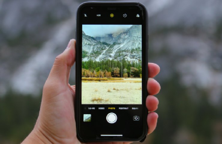 Smartphone in montagna