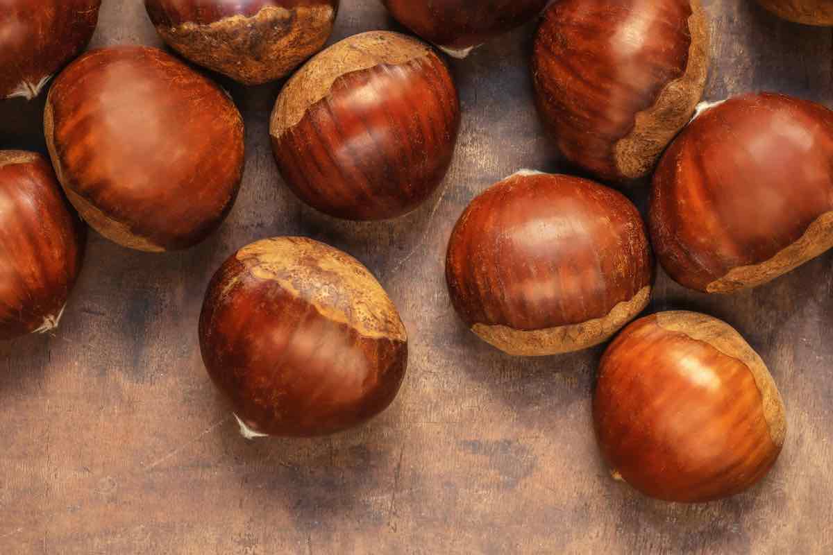 Particolare di castagne