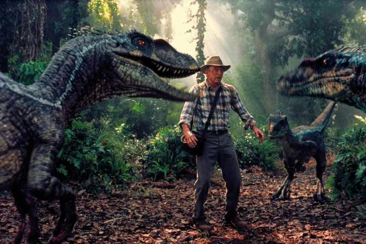 Una scena di Jurassic Park