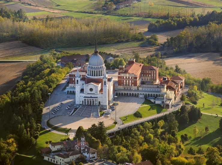 Aerial view of Don Bosco Temple, Turin, Italy