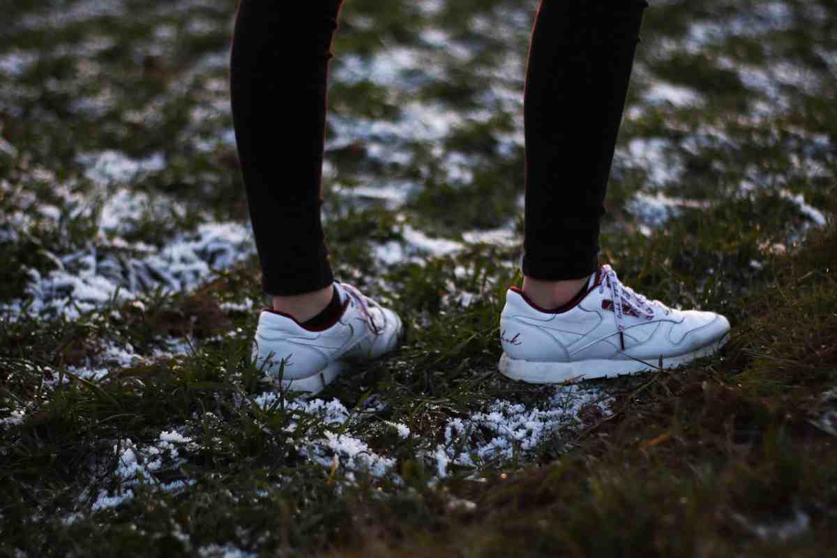 Scarpe da tennis sulla neve