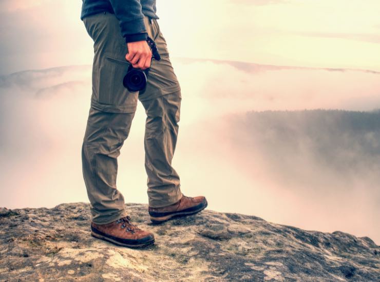 Pantaloni da trekking in primo piano