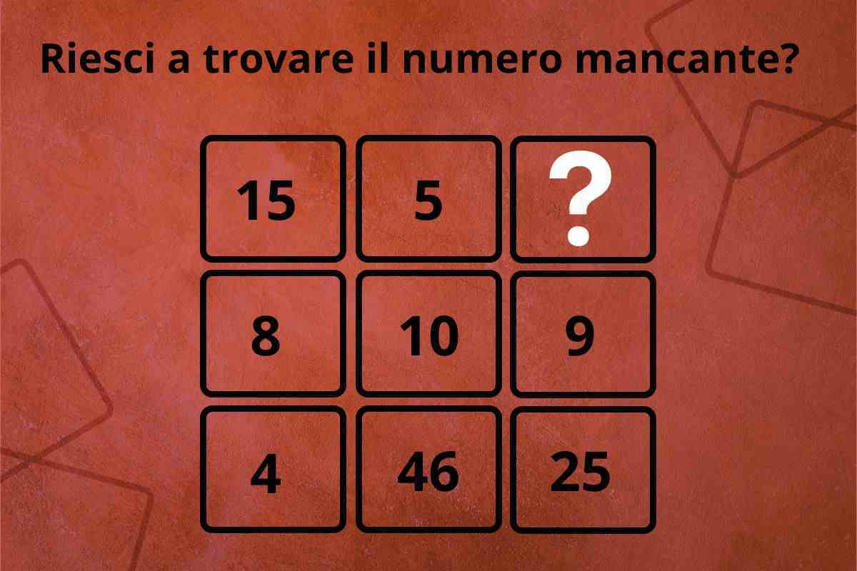 Test di logica numero mancante