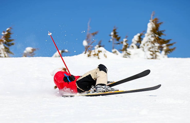 Caduta sugli sci
