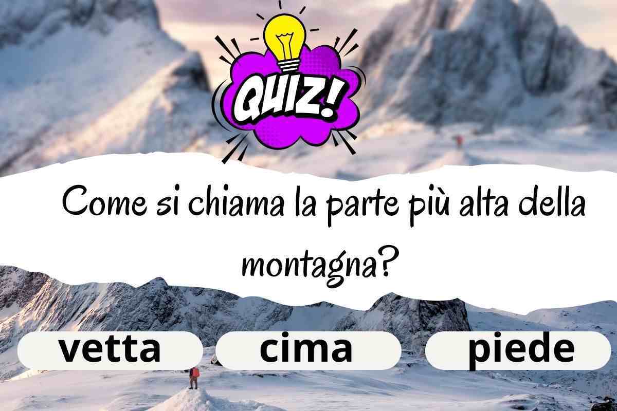 Quiz sulla montagna